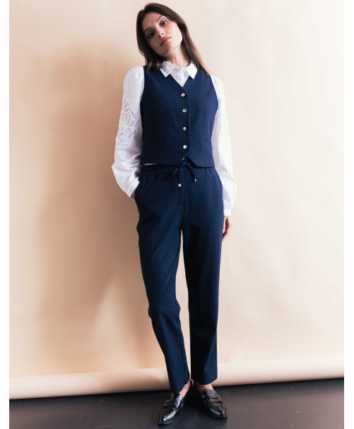 Gilet DIMITRI - Marine  | Julie Guerlande | Vêtements pour femme
