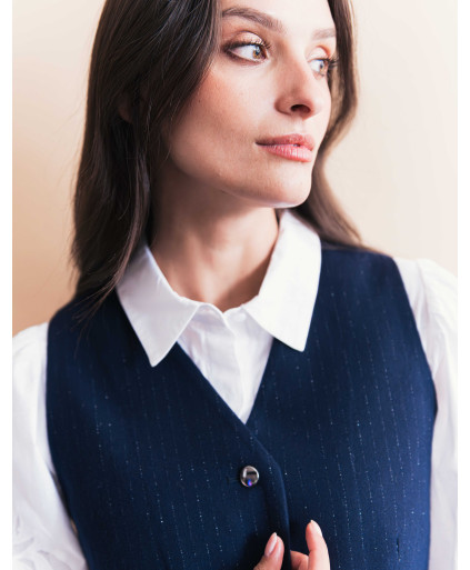 Gilet DIMITRI - Marine  | Julie Guerlande | Vêtements pour femme