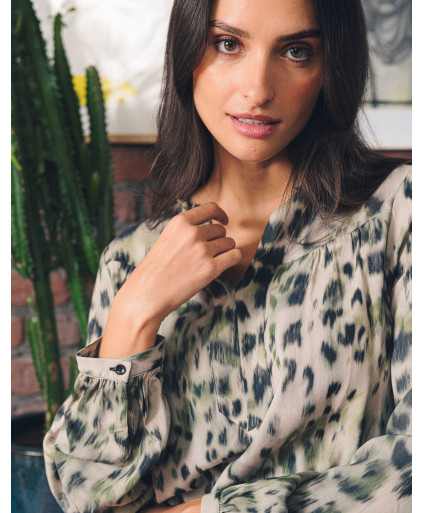 Blouse BULIANA - Kaki  | Julie Guerlande | Vêtements pour femme