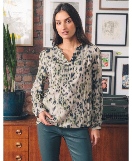 Blouse BULIANA - Kaki  | Julie Guerlande | Vêtements pour femme