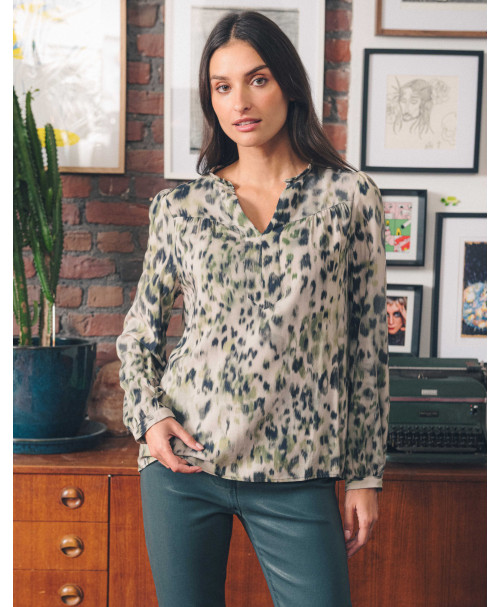 Blouse BULIANA - Kaki  | Julie Guerlande | Vêtements pour femme