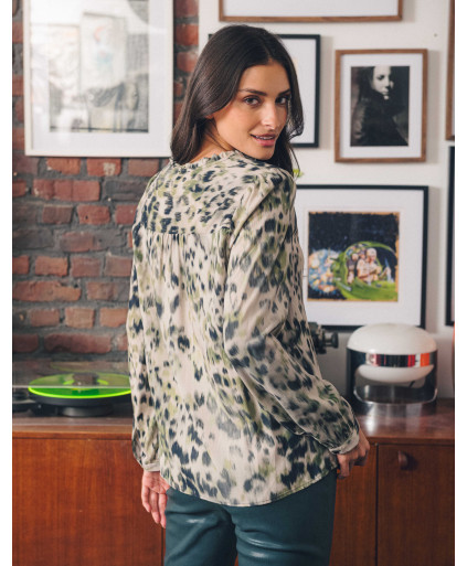 Blouse BULIANA - Kaki  | Julie Guerlande | Vêtements pour femme