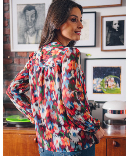 Blouse NINA - Rouge  | Julie Guerlande | Vêtements pour femme