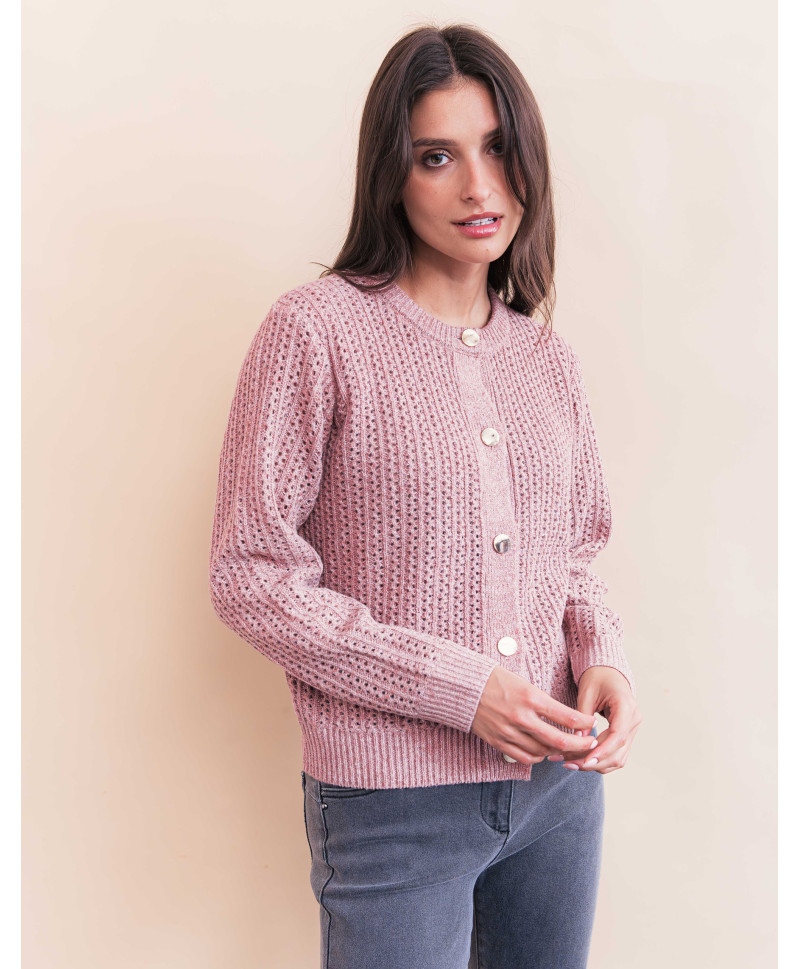 Cardigan FLORIE - Bois de rose  | Julie Guerlande | Vêtements pour femme