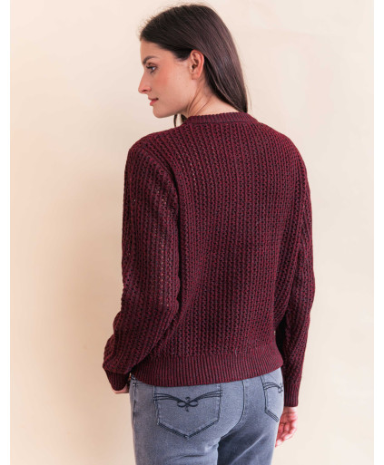 Cardigan FLORIE - Grenat  | Julie Guerlande | Vêtements pour femme