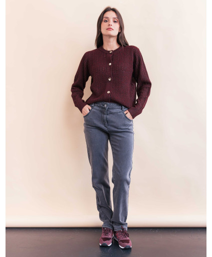Cardigan FLORIE - Grenat  | Julie Guerlande | Vêtements pour femme