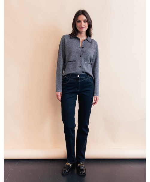 Cardigan TINA - Gris chiné  | Julie Guerlande | Vêtements pour femme