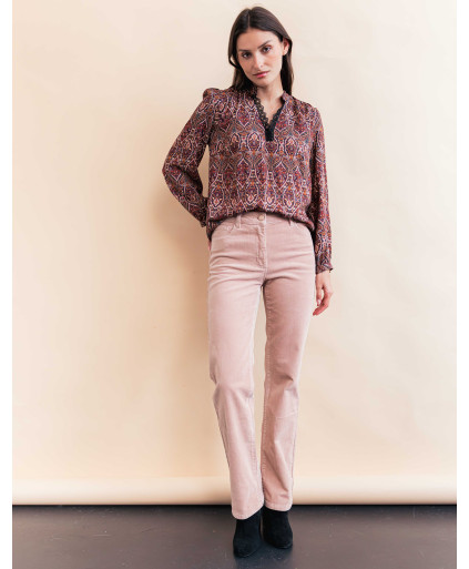 Blouse FANETTE - Grenat  | Julie Guerlande | Vêtements pour femme