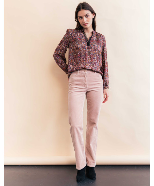 Blouse FANETTE - Grenat  | Julie Guerlande | Vêtements pour femme