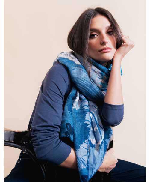 Foulard DEMPASAR - Marine  | Julie Guerlande | Vêtements pour femme