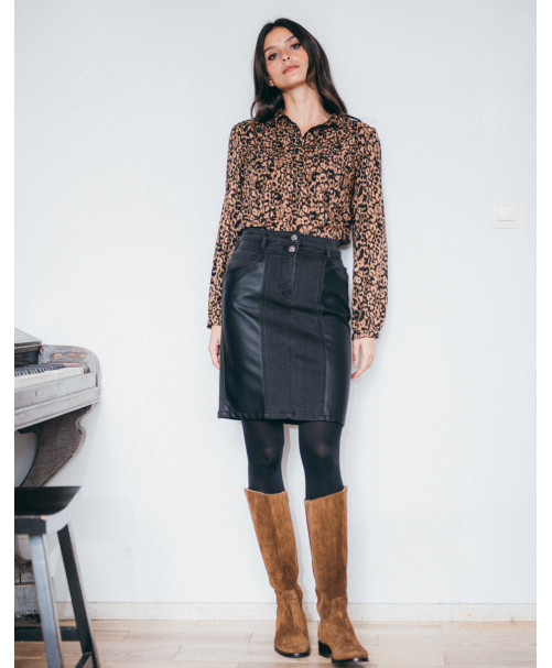 Jupe ALBANE - Noir profond  | Julie Guerlande | Vêtements pour femme