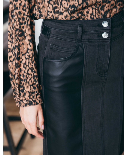 Jupe ALBANE - Noir profond  | Julie Guerlande | Vêtements pour femme