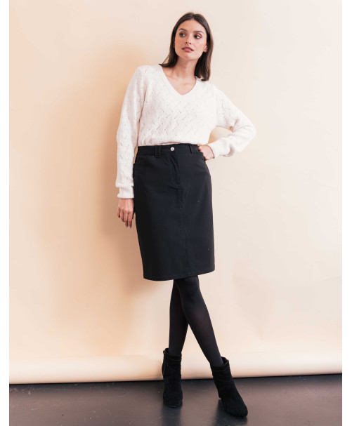 Jupe BARNABE - Noir  | Julie Guerlande | Vêtements pour femme