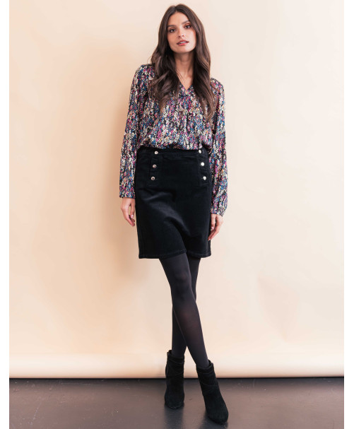Jupe DASILE - Noir  | Julie Guerlande | Vêtements pour femme