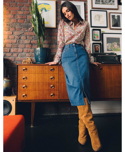 Jupe NOEMIE - Stone  | Julie Guerlande | Vêtements pour femme