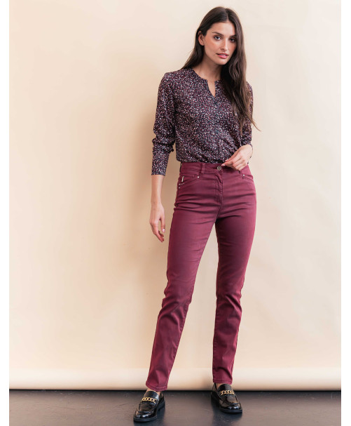 Pantalon ELIOT - Grenat | Julie Guerlande | Vêtements pour femme