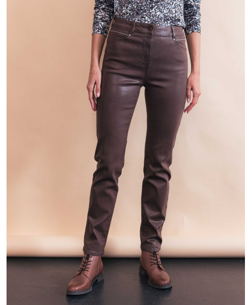 Pantalon MARJOLAINE - Marron  | Julie Guerlande | Vêtements pour femme