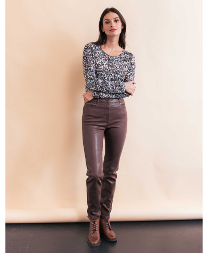 Pantalon MARJOLAINE - Marron  | Julie Guerlande | Vêtements pour femme