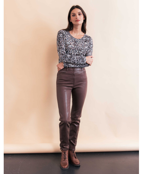 Pantalon MARJOLAINE - Marron  | Julie Guerlande | Vêtements pour femme