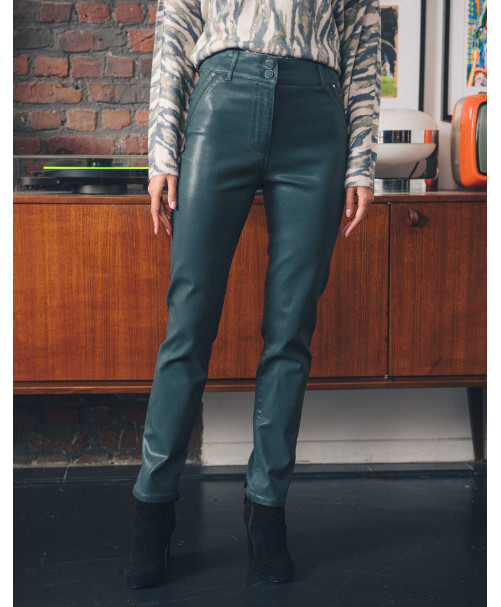 Pantalon MARJORIE - Vert bouteille  | Julie Guerlande | Vêtements pour femme