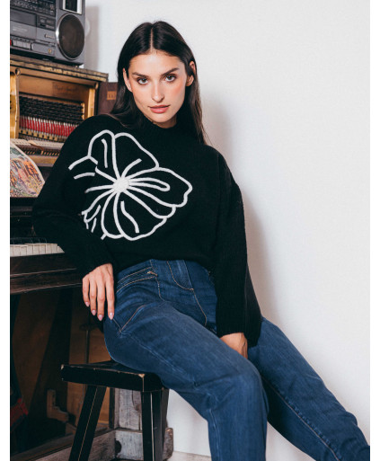 Pull BILLIE - Noir  | Julie Guerlande | Vêtements pour femme