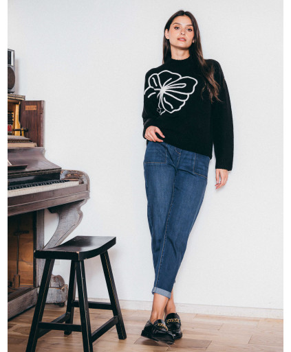 Pull BILLIE - Noir  | Julie Guerlande | Vêtements pour femme