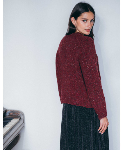 Pull FRIDA - Grenat  | Julie Guerlande | Vêtements pour femme