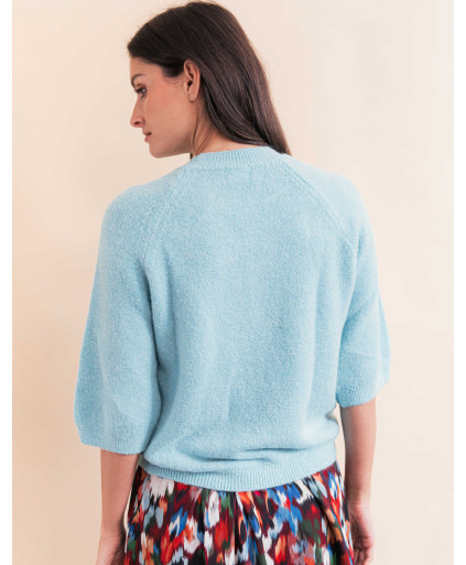 Pull NELSON - Turquoise  | Julie Guerlande | Vêtements pour femme