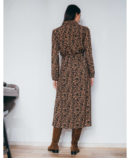Robe ADELE - Noir profond  | Julie Guerlande | Vêtements pour femme