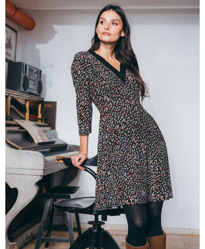Robe BERANGERE - Noir profond  | Julie Guerlande | Vêtements pour femme