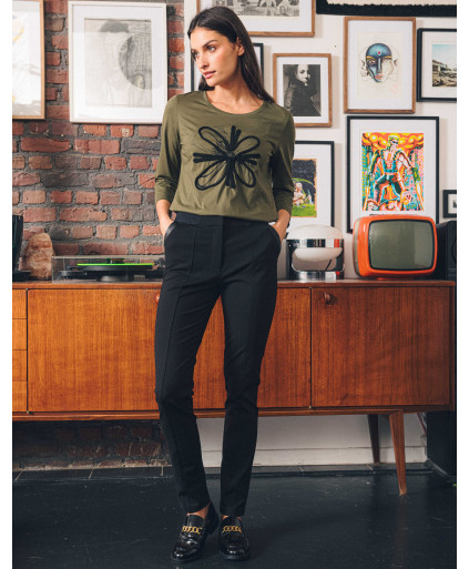 Tee-shirt BASILE - Kaki  | Julie Guerlande | Vêtements pour femme