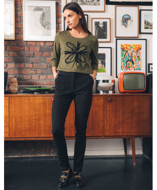 Tee-shirt BASILE - Kaki  | Julie Guerlande | Vêtements pour femme