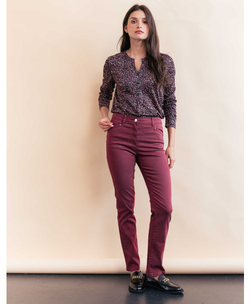 Tee-shirt BERTHU - Grenat  | Julie Guerlande | Vêtements pour femme