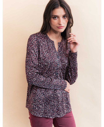 Tee-shirt BERTHU - Grenat  | Julie Guerlande | Vêtements pour femme