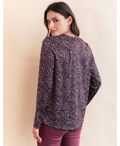 Tee-shirt BERTHU - Grenat  | Julie Guerlande | Vêtements pour femme