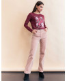 Tee-shirt FLOWER - Grenat