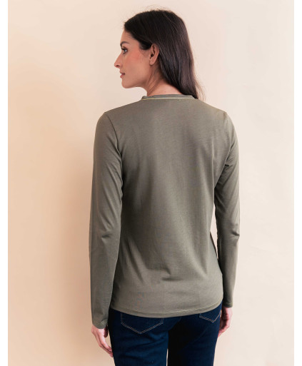 Tee-shirt MELISSANDRE - Kaki  | Julie Guerlande | Vêtements pour femme