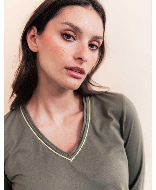 Tee-shirt MELISSANDRE - Kaki  | Julie Guerlande | Vêtements pour femme