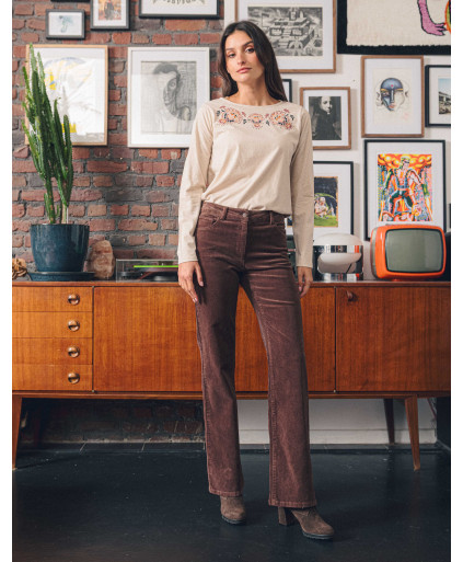 Tee-shirt NICOLAS - Beige  | Julie Guerlande | Vêtements pour femme