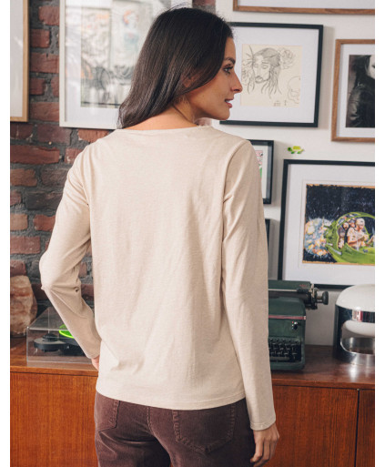 Tee-shirt NICOLAS - Beige  | Julie Guerlande | Vêtements pour femme