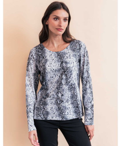 Tee-shirt NORA - Gris  | Julie Guerlande | Vêtements pour femme
