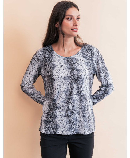 Tee-shirt NORA - Gris  | Julie Guerlande | Vêtements pour femme
