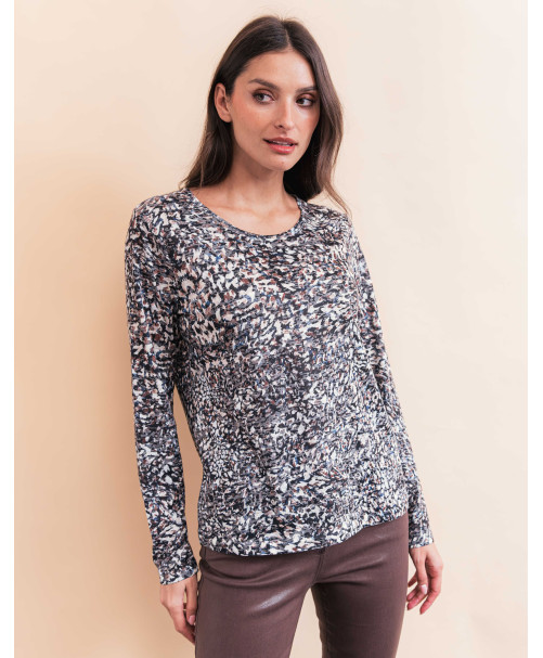 Tee-shirt NORA - Marron  | Julie Guerlande | Vêtements pour femme
