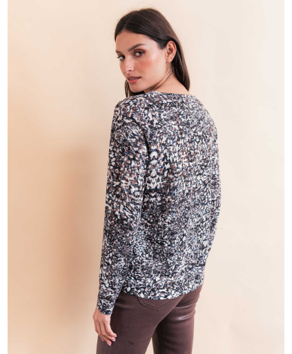 Tee-shirt NORA - Marron  | Julie Guerlande | Vêtements pour femme