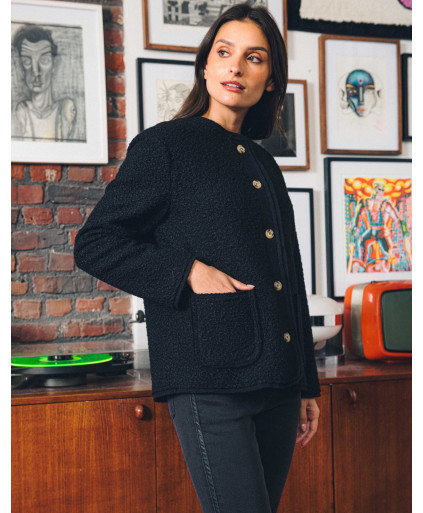 Veste SIDONIE - Noir  | Julie Guerlande | Vêtements pour femme