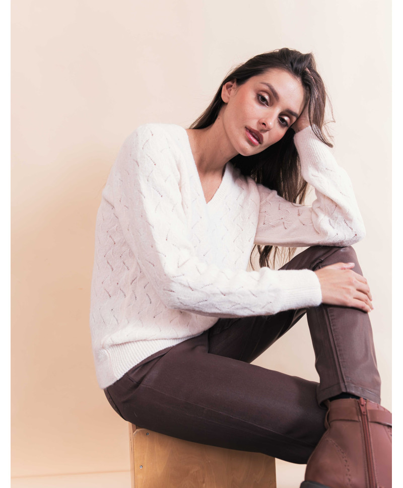 Pull BASTIEN - Ecru  | Julie Guerlande | Vêtements pour femme