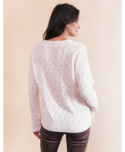 Pull BASTIEN - Ecru  | Julie Guerlande | Vêtements pour femme