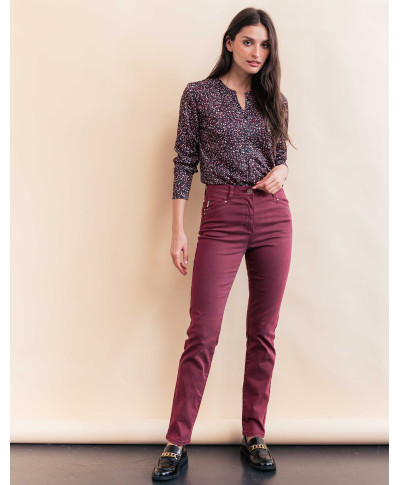Pantalon ELIOT - Grenat  | Julie Guerlande | Vêtements pour femme