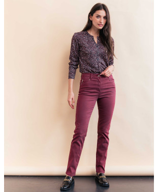 Pantalon ELIOT - Grenat  | Julie Guerlande | Vêtements pour femme