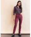 Pantalon ELIOT - Grenat  | Julie Guerlande | Vêtements pour femme